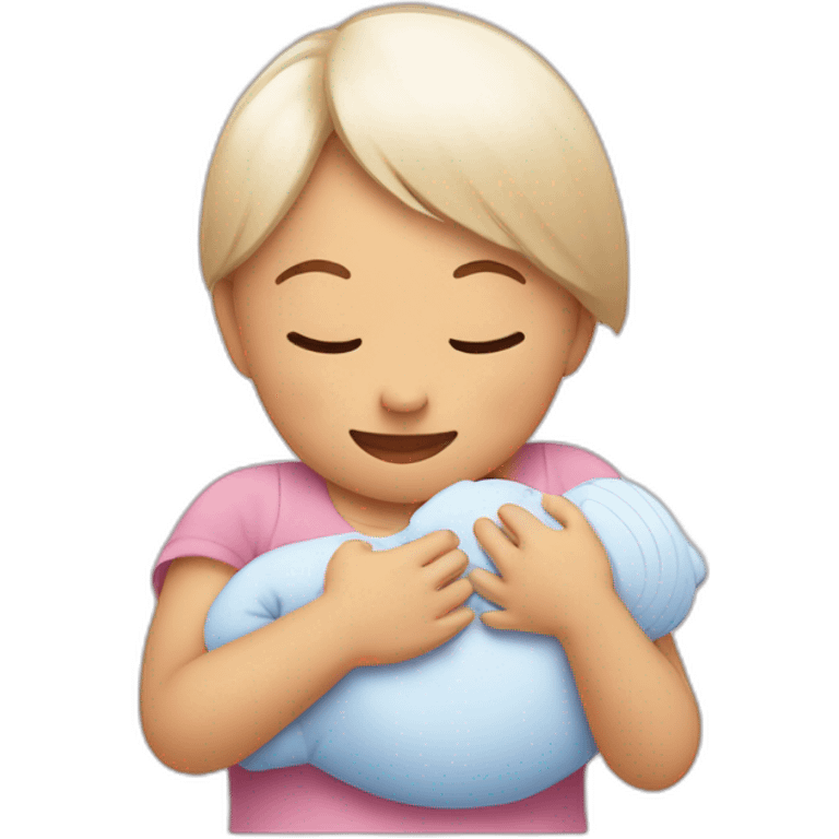 baby play with mom emoji