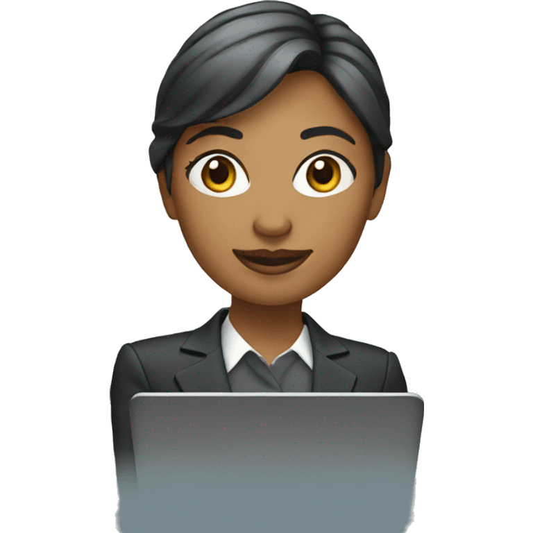 Business woman with laptop  emoji