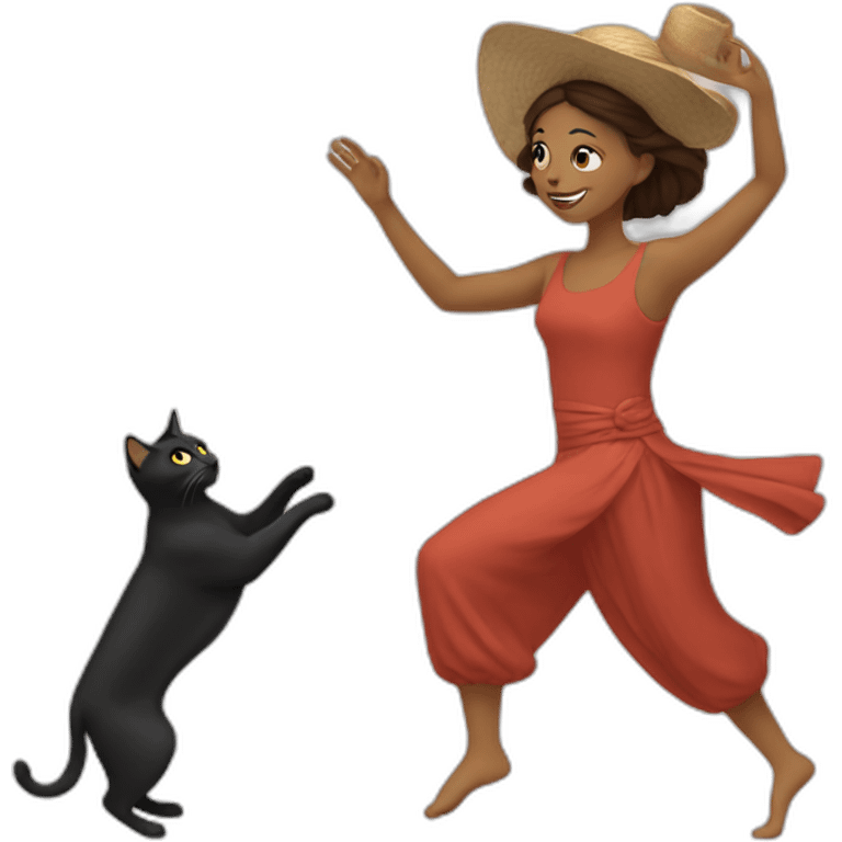 Martha Biadun dance with cat emoji