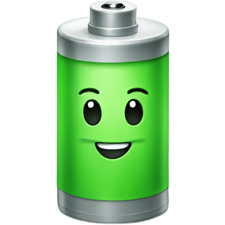 Happy Green battery emoji