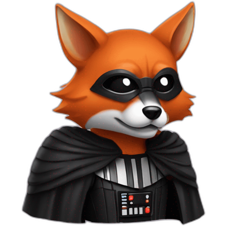 fox with a darth vader mask emoji