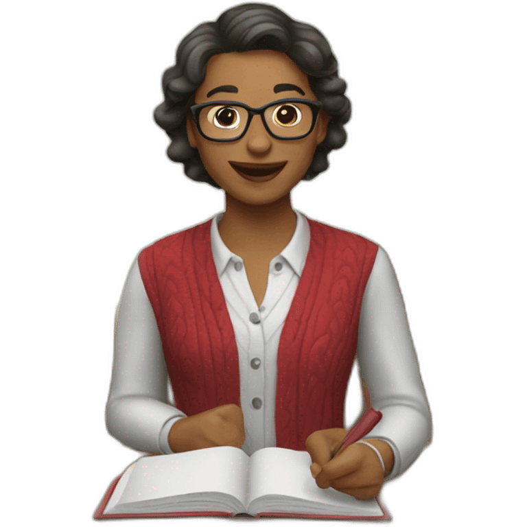 christmas librarian emoji