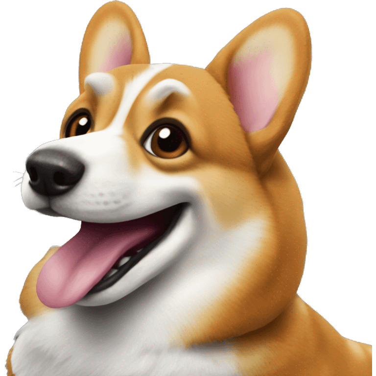 Corgi in a t-Rex costume emoji