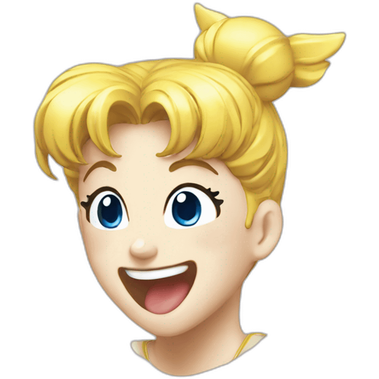 Sailor moon laughing emoji