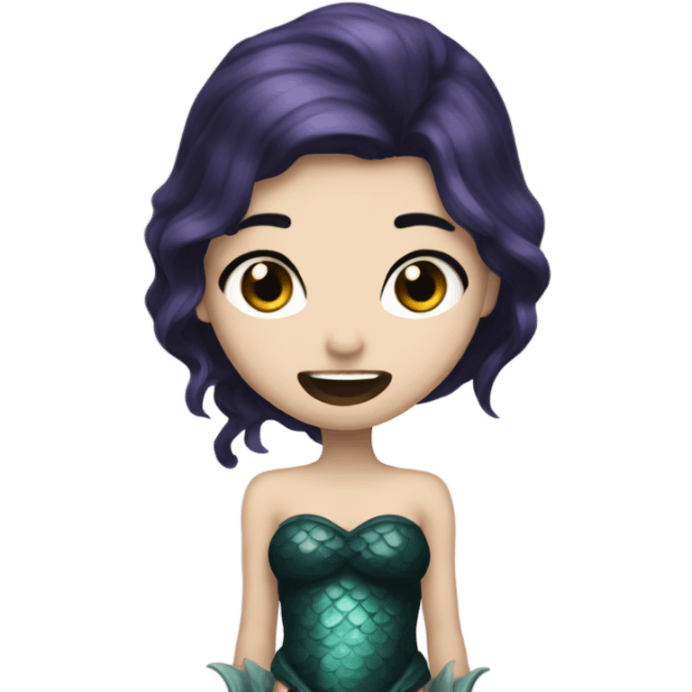 A half mermaid Helf vampire  emoji