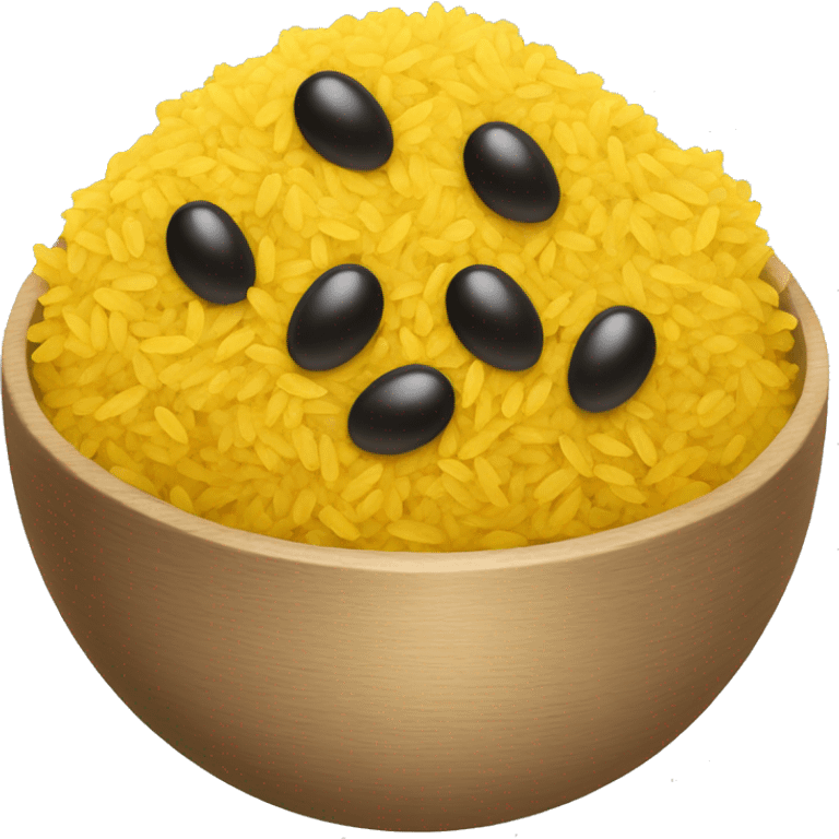 Yellow Rice with pigeon peas and olives  emoji