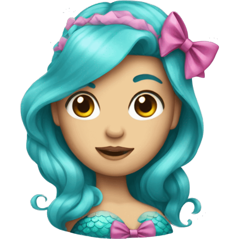 Mermaid wearing a bow  emoji