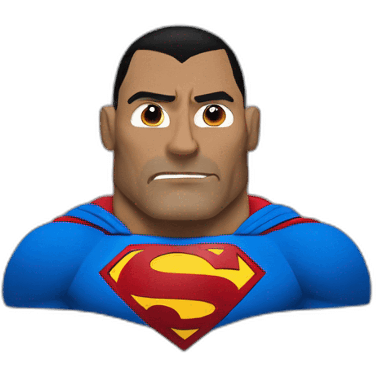 the rock superman emoji