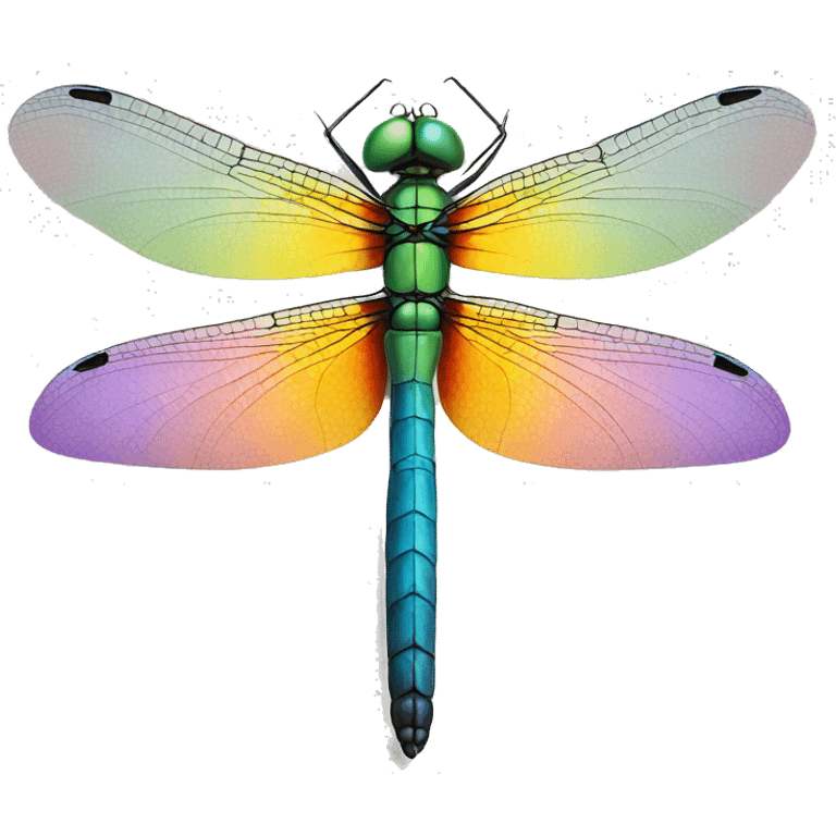 beautiful multi-colored dragonfly emoji