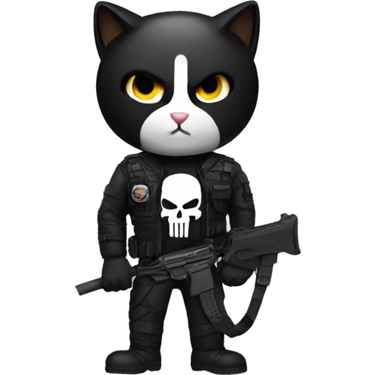 Cat as the punisher emoji