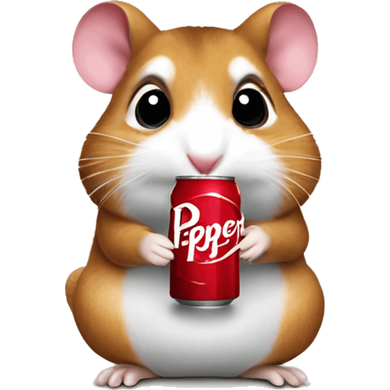 hampster holding a dr pepper emoji