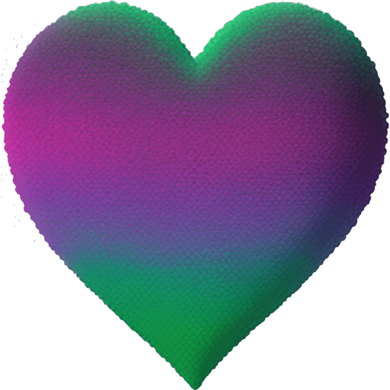 Green purple magenta ombré heart  emoji