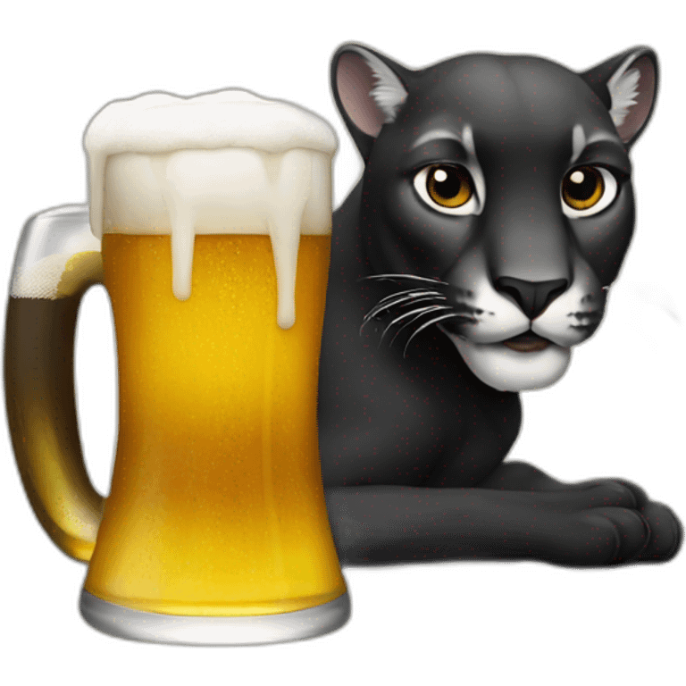 Black Puma with beer emoji