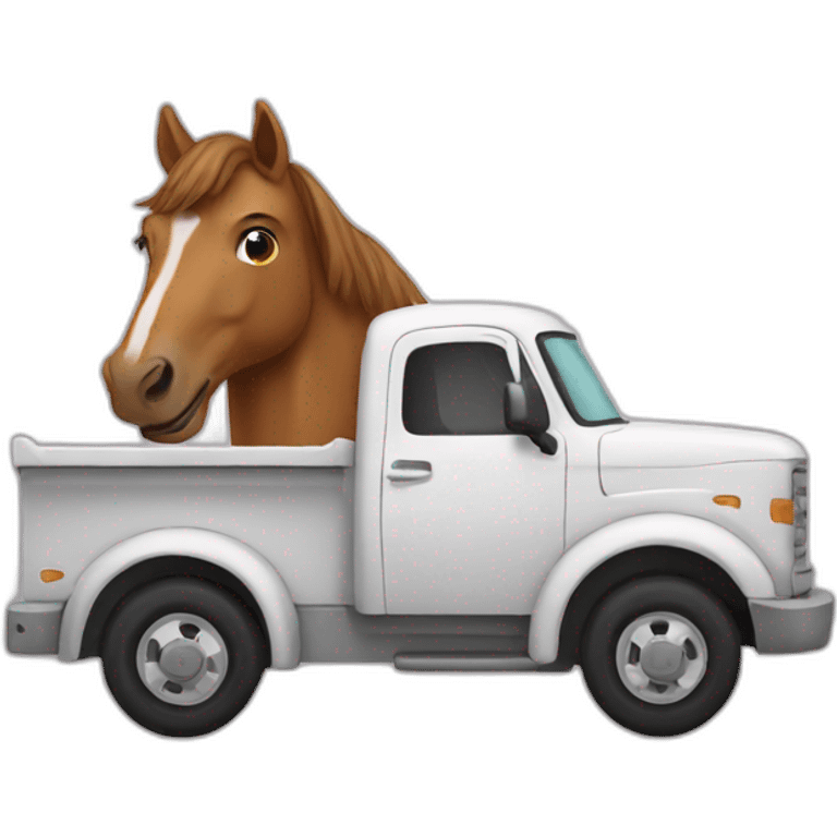 a horse in a truck emoji