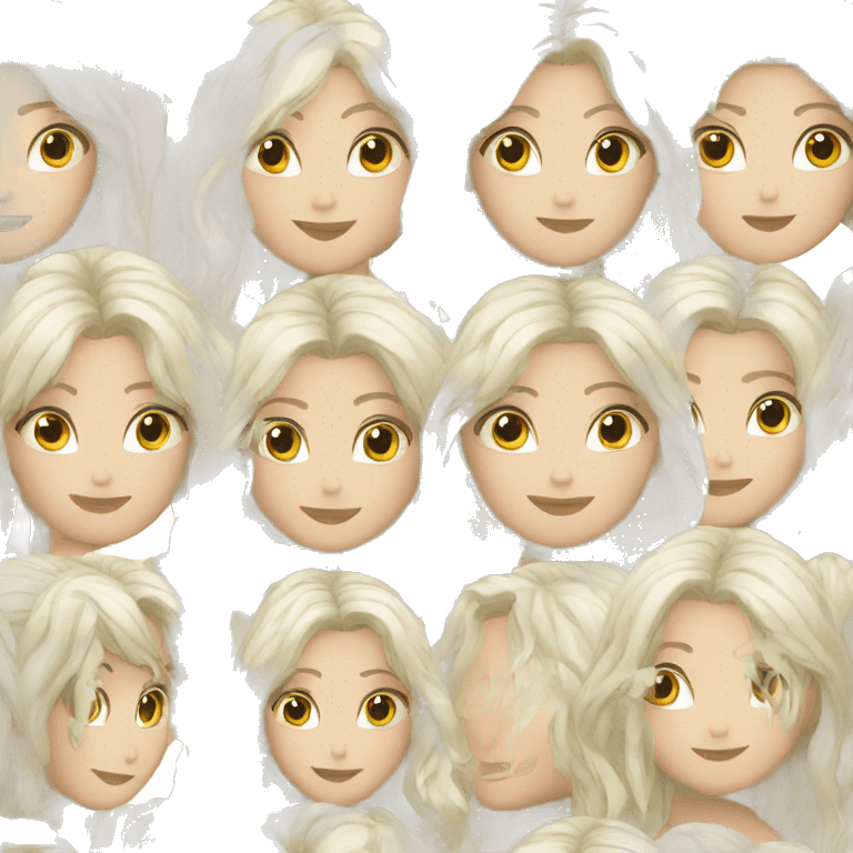 Woman white hair blonde psychology emoji