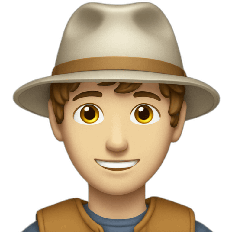 white-male-teenager-brown-hair-eyes-smile-hat emoji