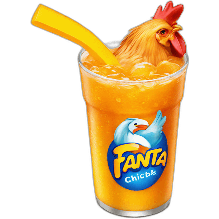 Chicken drink fanta emoji