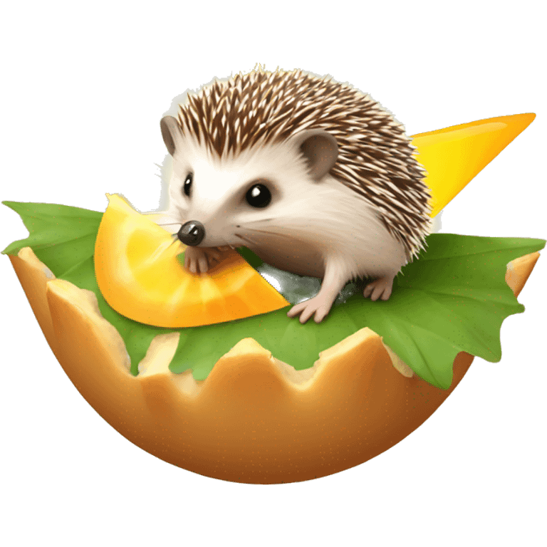 Hedgehog eating the sun emoji