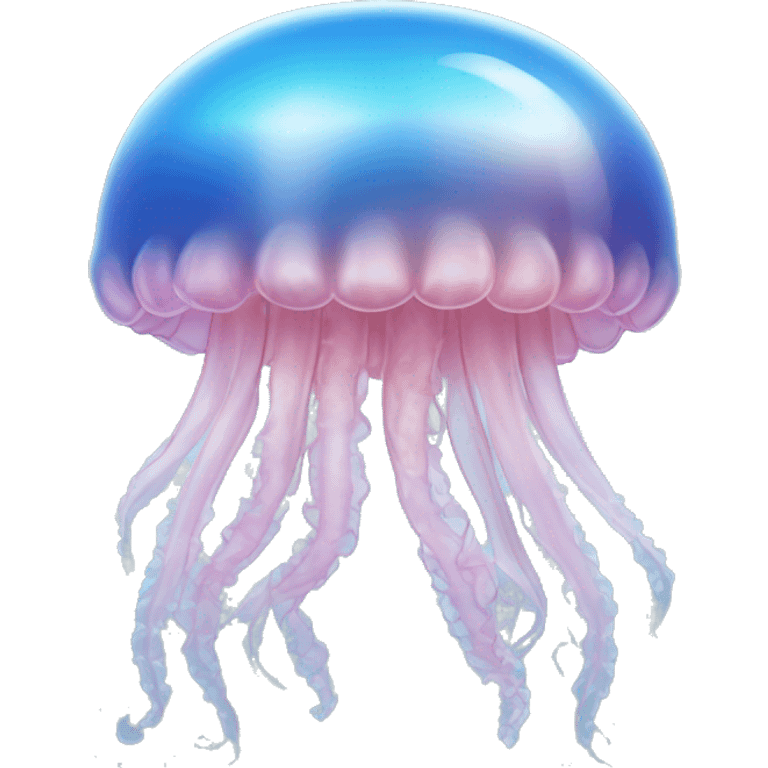 light pink and blue realistic jellyfish  emoji