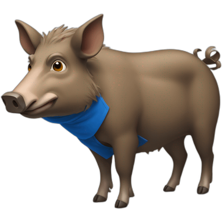 boar with blue cap and galsses emoji