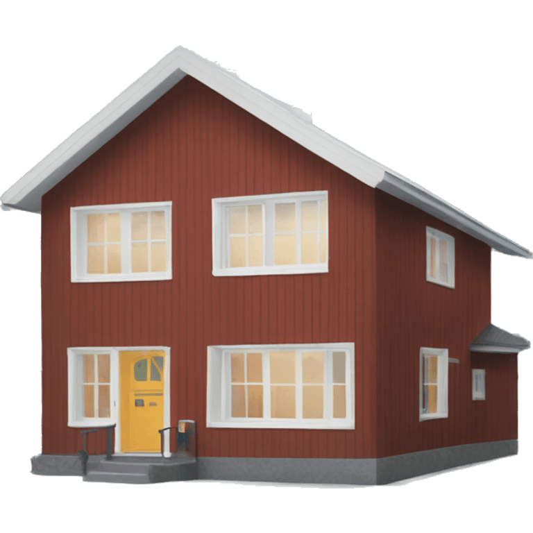 Modern Norwegian house emoji