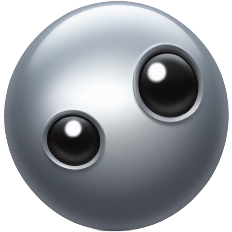 Metal cute black eyes Kirby ball driving on 4 car wheels emoji