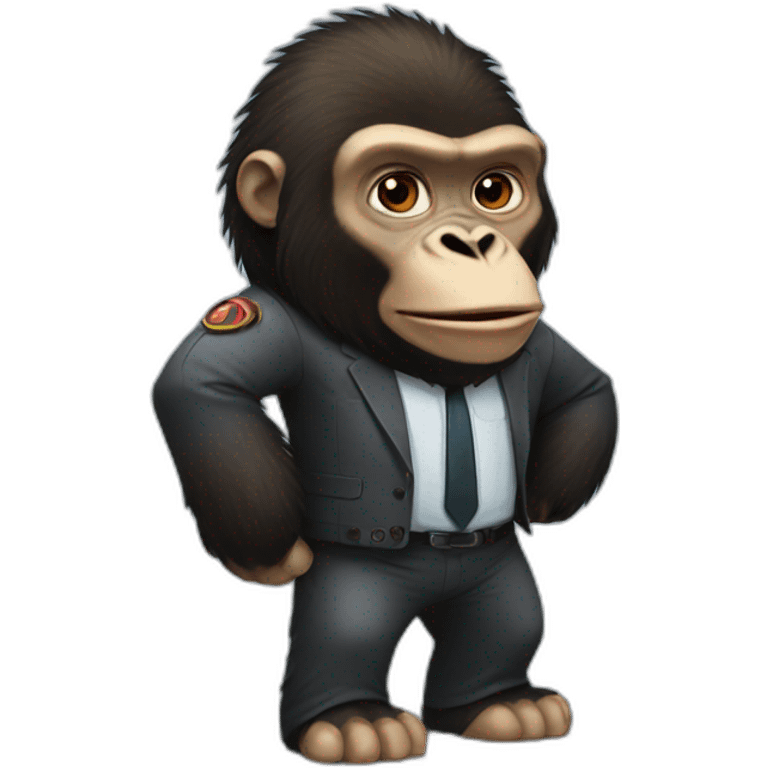 Gorilla with Elon Musk emoji