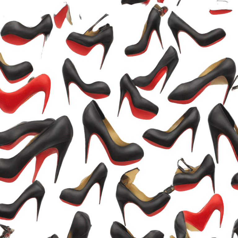 Black Pump high heels with red bottom emoji