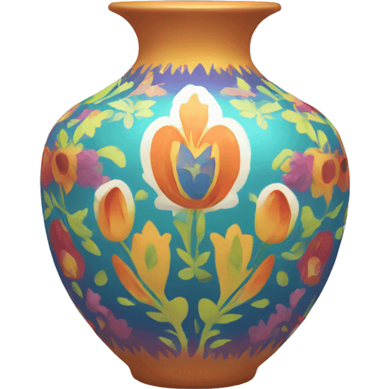 Colorful vase emoji