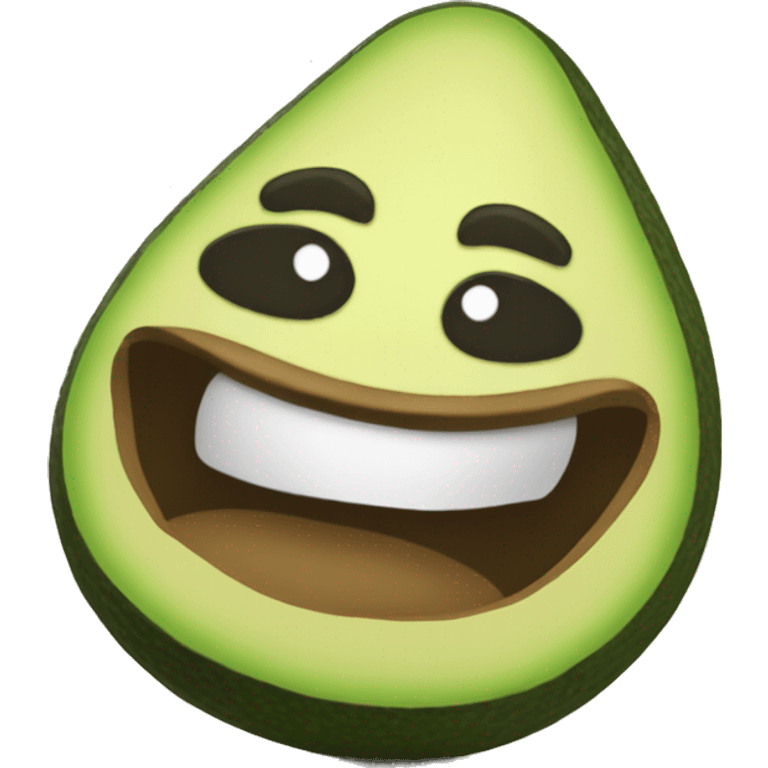 Avocado without a care in the world emoji