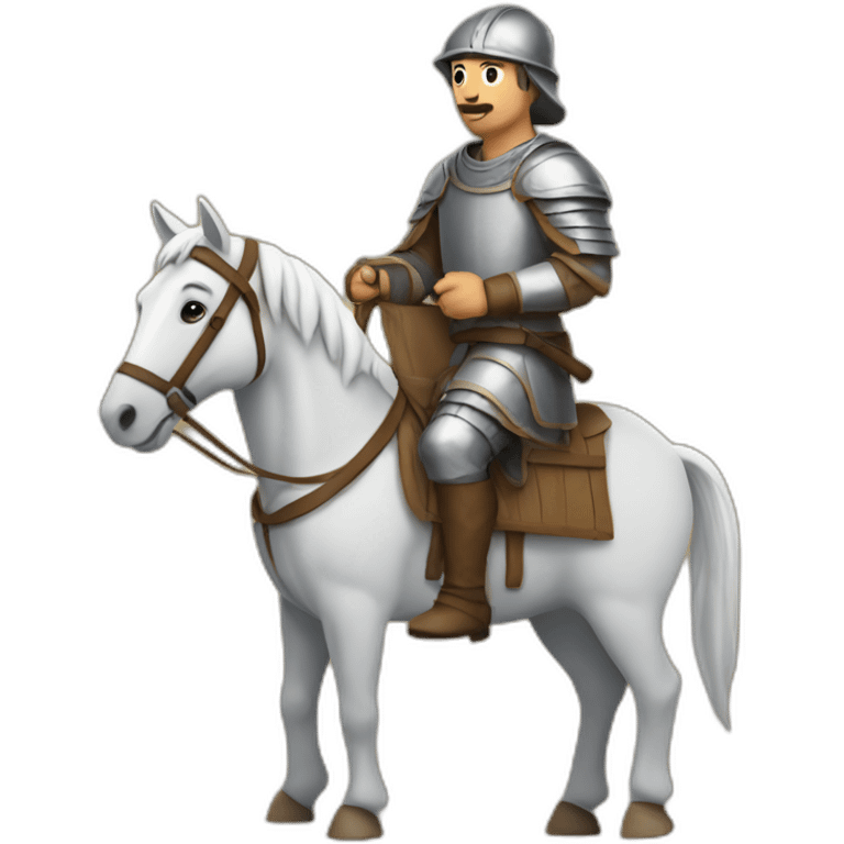 medieval courier with a horse emoji