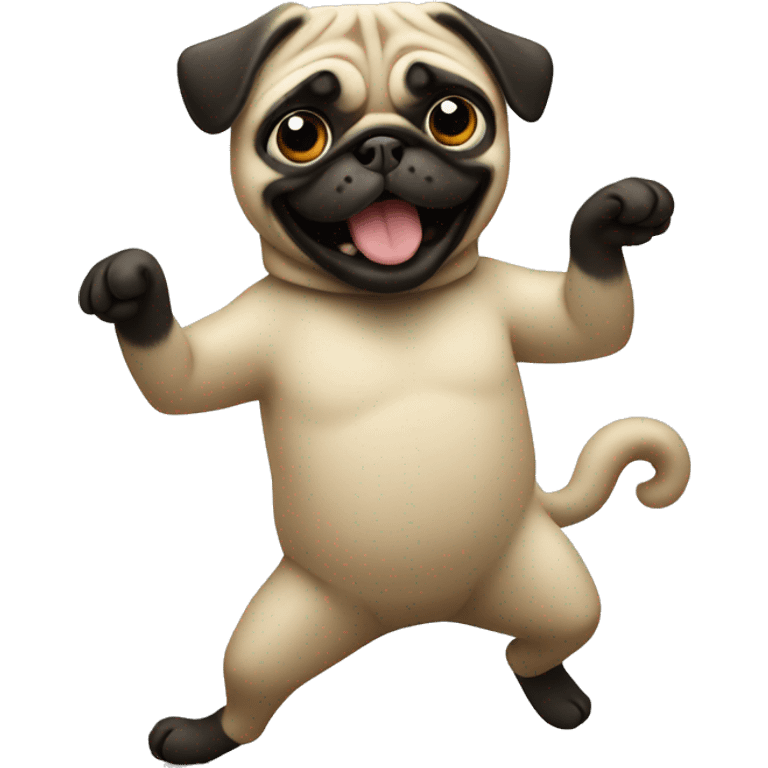 Pug dancing emoji