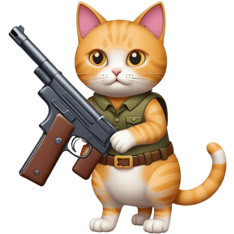 cat with a gun emoji