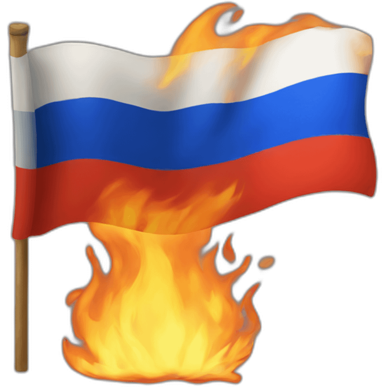 Burning-russian-flag emoji