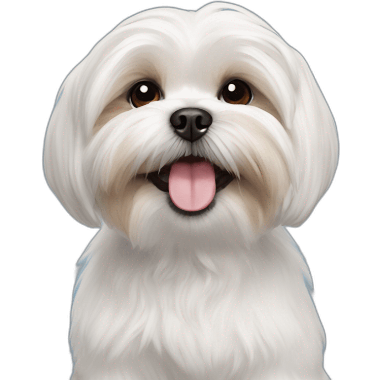 maltese shih tzu- smile emoji