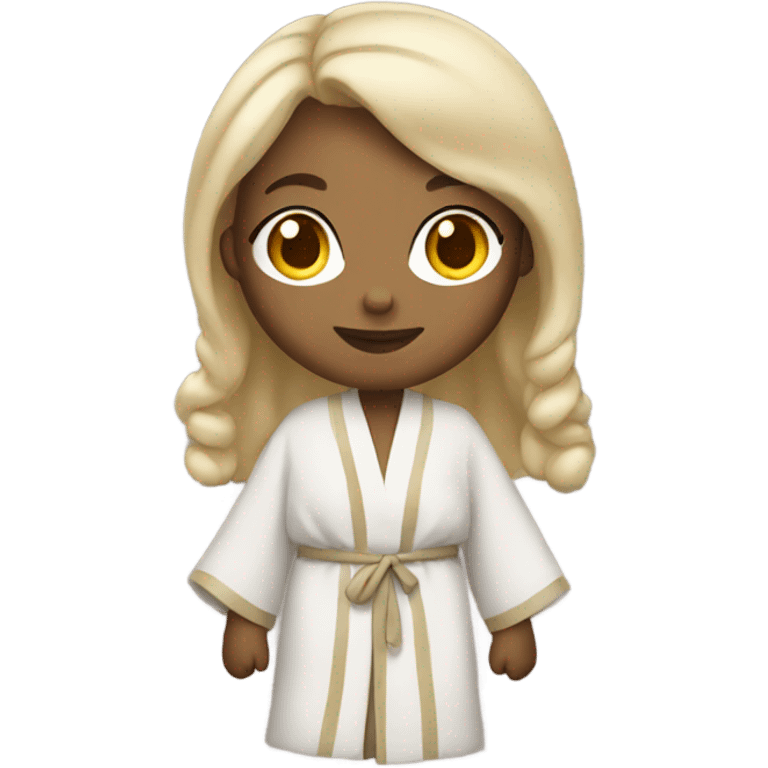 Light skin girl in a robe emoji