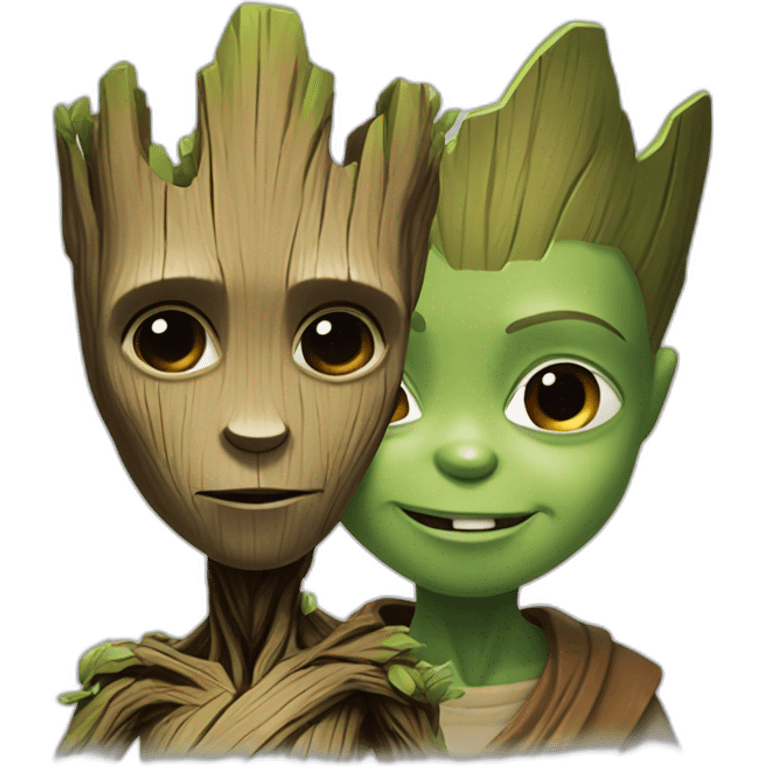 groot and yoda emoji