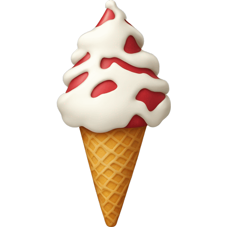 Ice cream with santa claus hat emoji