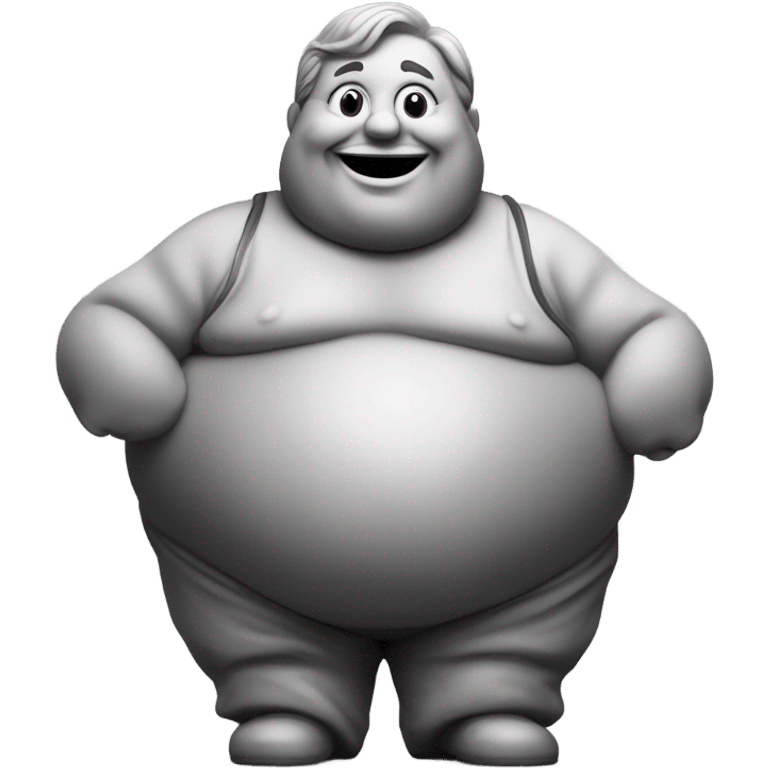 Fat guy statue emoji