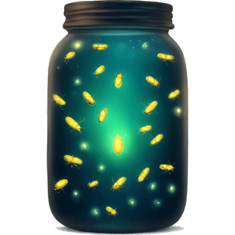 A glowing jar filled with fireflies emoji