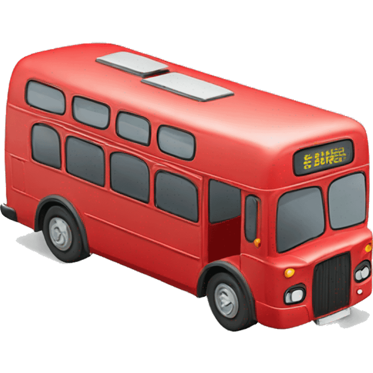 red bus, top view emoji