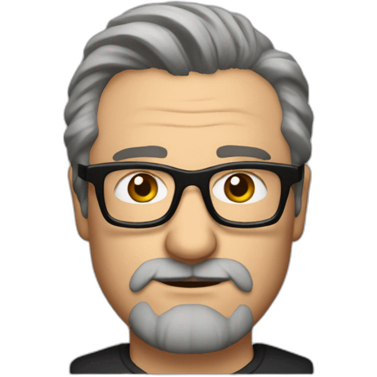 De niro with short hair, beard and rectangle glasses emoji