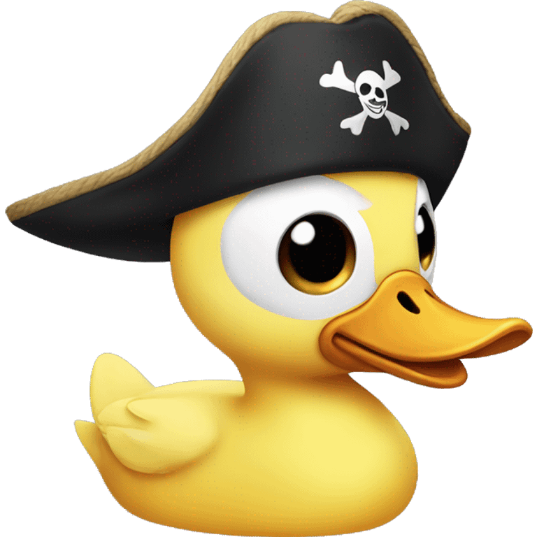 duckling wearing pirate hat and an eyepatch  emoji