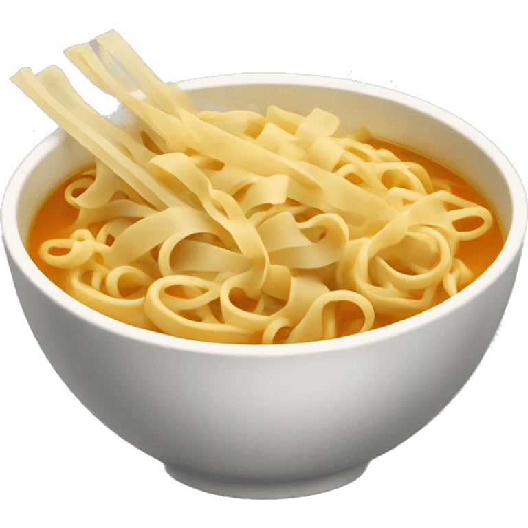 a bowl of broth and pasta emoji