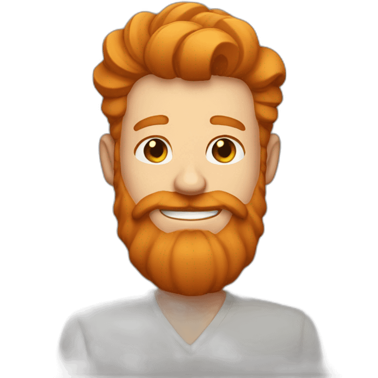 ginger hear bearded guy wink emoji