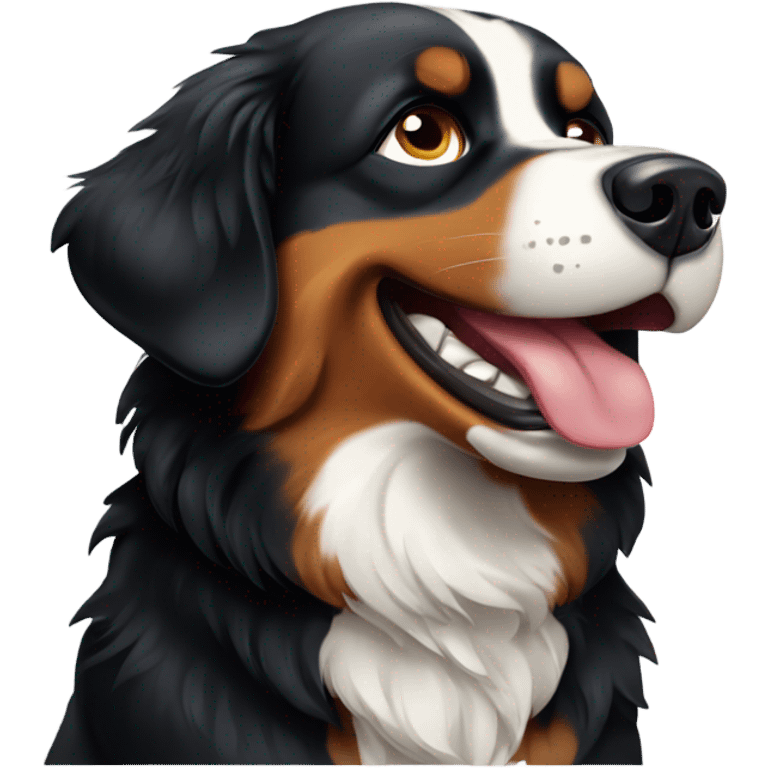 Bernese mountain dog barking emoji