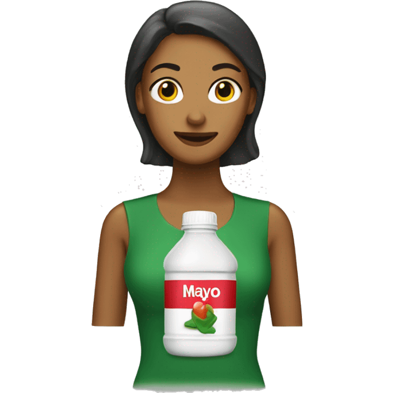 mayo bottle as a woman  emoji