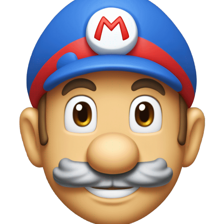 Super Mario bros emoji Mario only head emoji