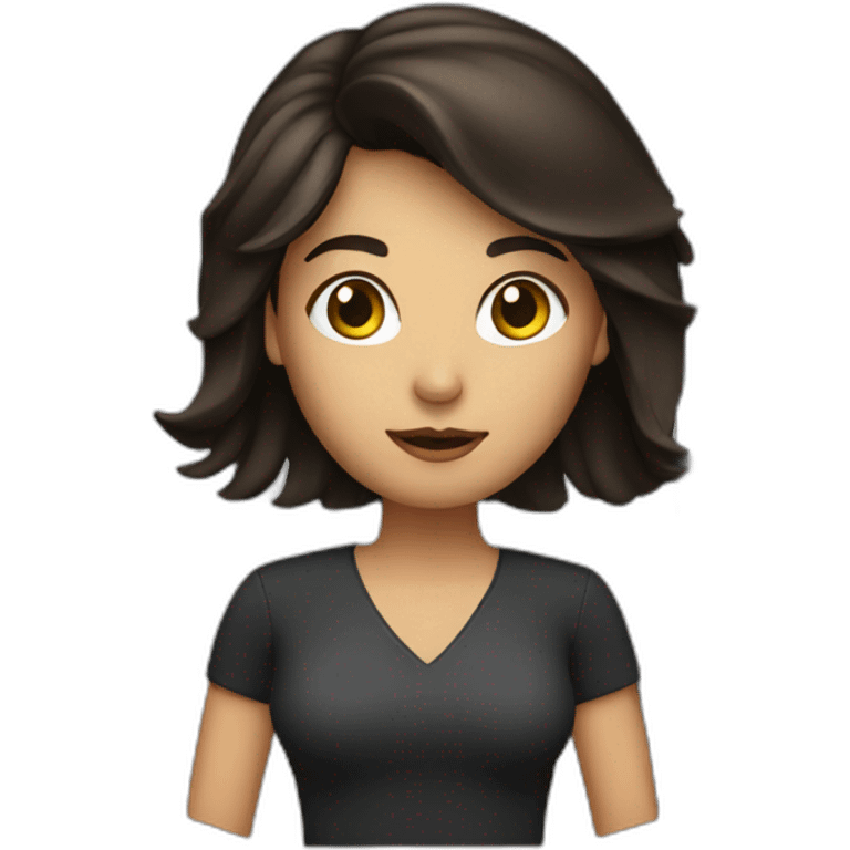 brunette computer woman emoji