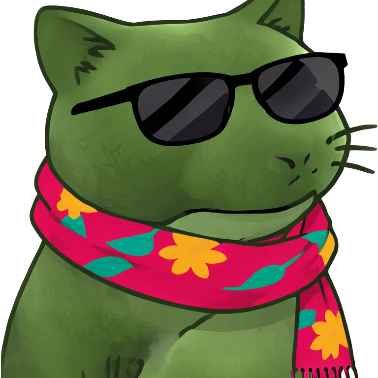 Cat with sunglasses emoji